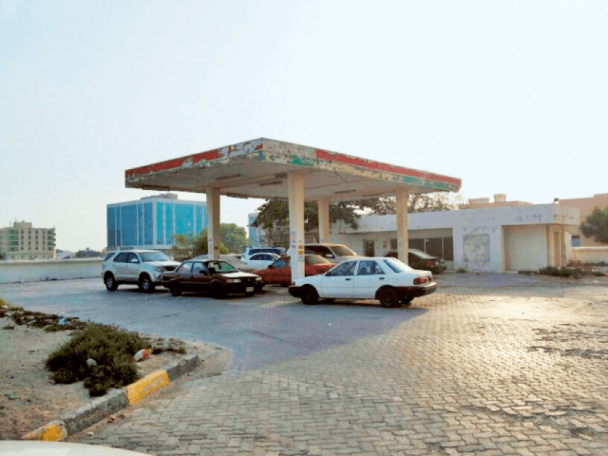 Umm Al Quwain petrol station closed for business, open for parking